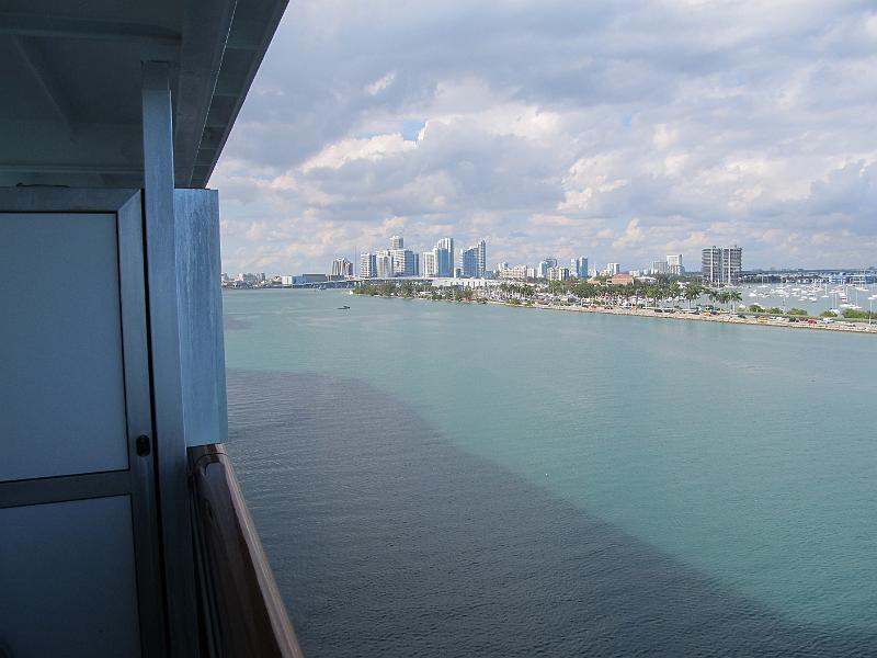 IMG_0616.JPG - Leaving Port of Miami - View from our balcony on Deck 7