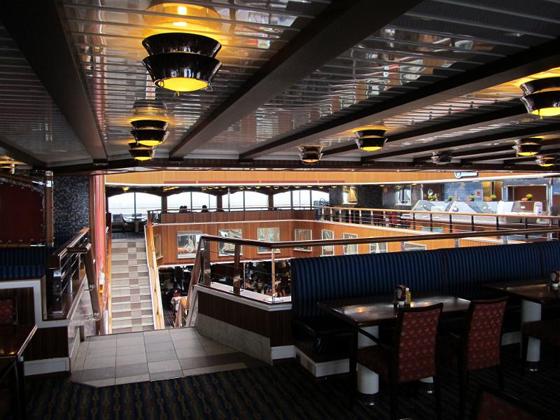 IMG_0763.JPG - Carnival Glory, Red Sail Restaurant - One of the many dining areas.  This one is multi-level seating.