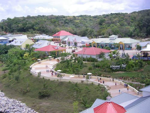 MahoganyBay-Roatan.jpg - Roatan Island, Honduras - Mahogany Bay  Aerial view.  This entire complex (and even more to the right, including a beach area) was built by Carnival for its cruise ships.  